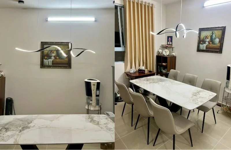 Trang trí bàn ăn với đèn Thả Thiết Kế TTK141