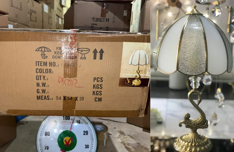 Kích thước thùng Đèn Bàn DB5012