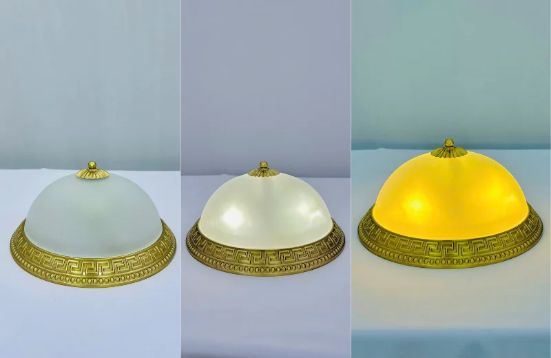 Ảnh thật Đèn Ốp Trần Đồng OD07 