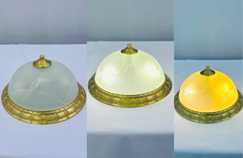 Ảnh thật Đèn Ốp Trần Đồng OD08 