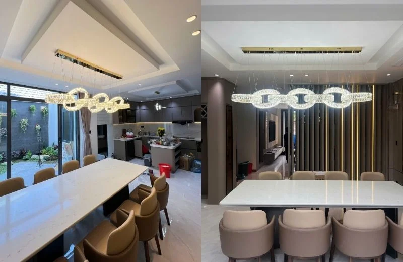 Đèn thả hiện đại THD7059N7 thả bàn ăn