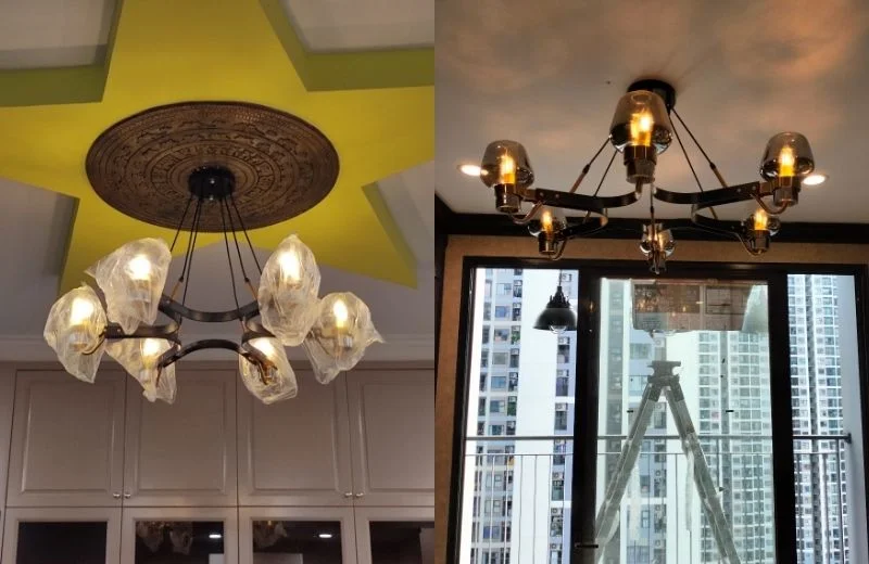 Đèn Thả Thiết Kế TTK90T6 hoàn thiện