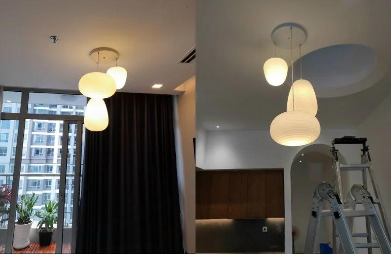 Đèn thả trần TT25 thực tế 1