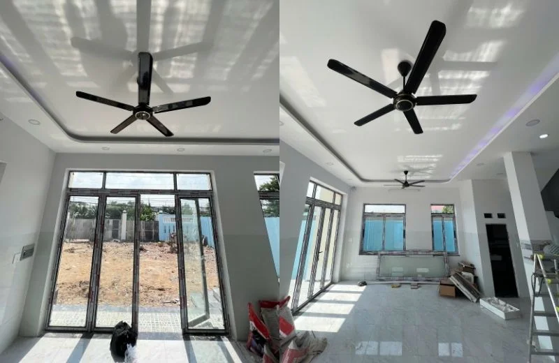 Quạt trần QT55T thực tế