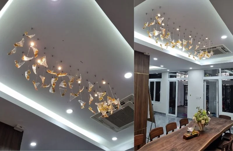 Đèn thả hiện đại THD152T1 có thể phối thả đơn hoặc thả theo cụm