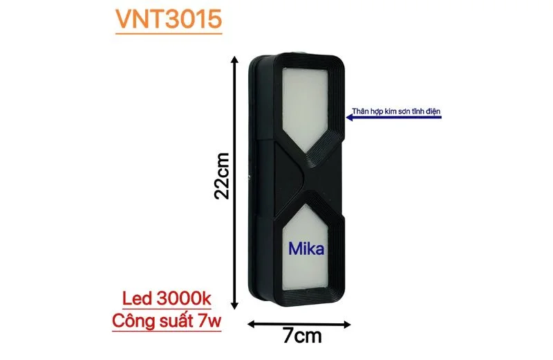 Thông số chi tiết của Đèn Hắt Tường VNT3015