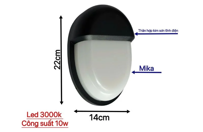 Thông số chi tiết của Đèn Hắt Tường VNT3019