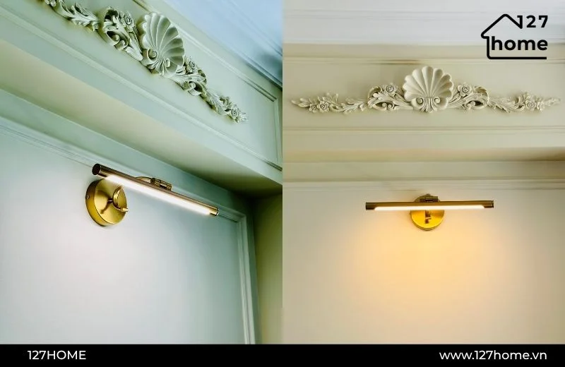 Đèn rọi tranh phù hợp với phong cách cổ điển 