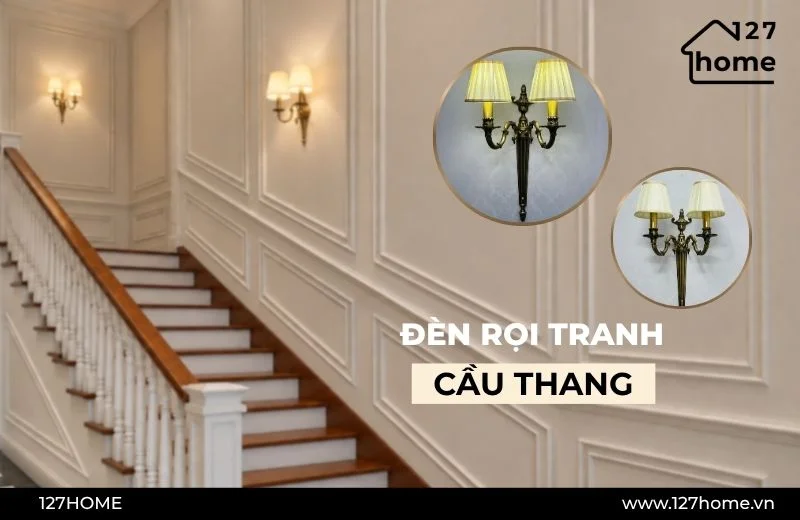 Đèn trang trí tường cầu thang phong cách cổ điển