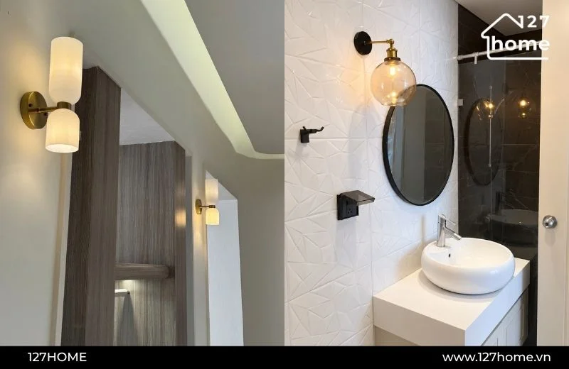 Mẫu đèn tường trang trí phong cách hiện đại tại 127 HOME