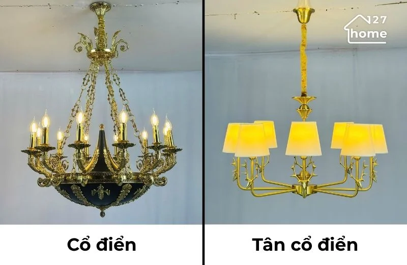 Cần cân nhắc theo phong cách nội thất để chọn đèn chùm đồng phù hợp
