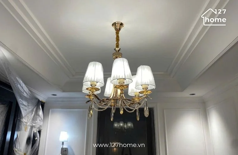 Đèn chùm DC234T6 thiết kế tân cổ điển hài hoà cho không gian thờ cúng