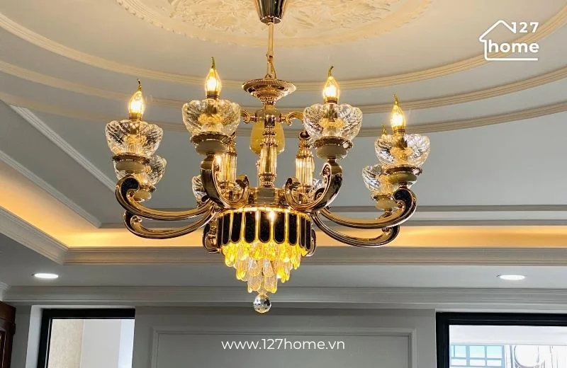 Đèn chùm DC6018T18 thiết kế phù hợp cho nhà phố