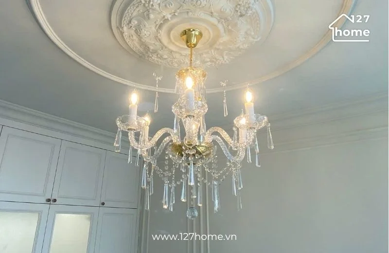 Đèn chùm DC9178 với 6 tay nến cho căn hộ