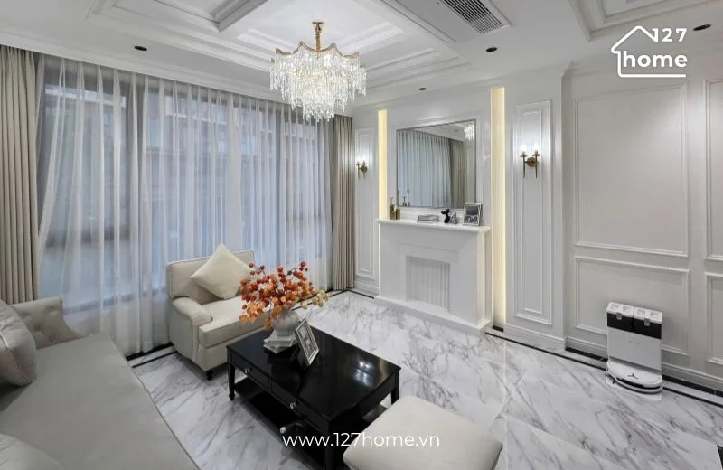 Đèn chùm pha lê hiện đại cho phòng khách