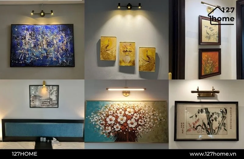 Đèn rọi tranh trang trí tường phòng ngủ
