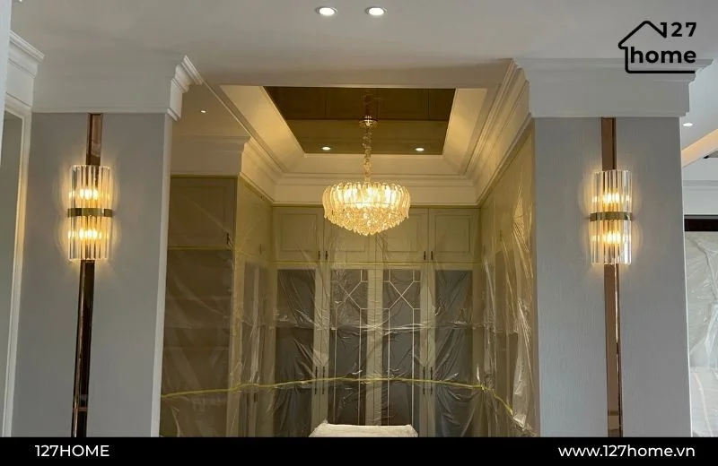 Đèn hắt tường trang trí phòng khách 