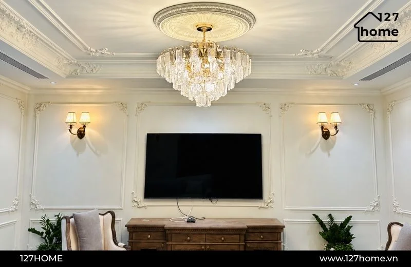 Đèn tường phòng khách phong cách cổ điển
