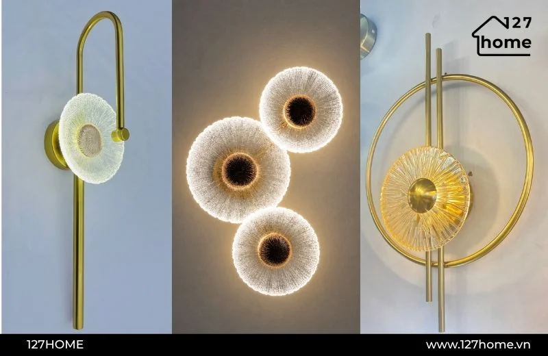 Đèn tường phòng khách phong cách nghệ thuật