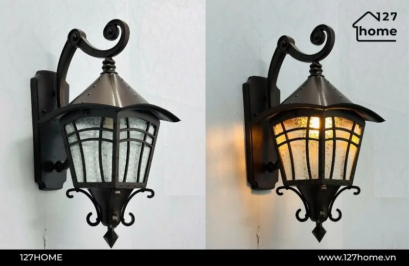 Đèn tường thuỷ tinh ngoài trời