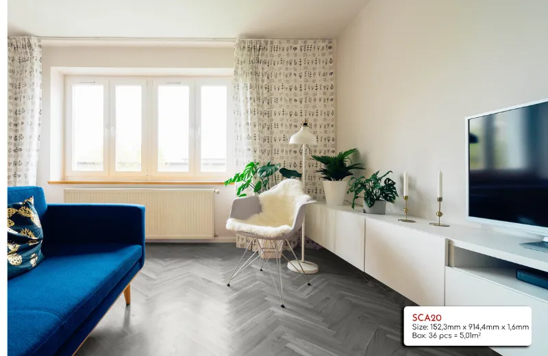 Ảnh thực tế sàn nhựa giả gỗ dán keo sẵn tại 127 Home