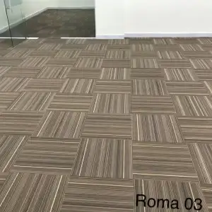 Ảnh thực tế thảm văn phòng gạch tấm Roma03