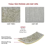 Chi tiết thảm văn phòng len dày HPG01