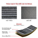 Thảm Trải Sàn Công Trình Gạch Tấm ROMA 15