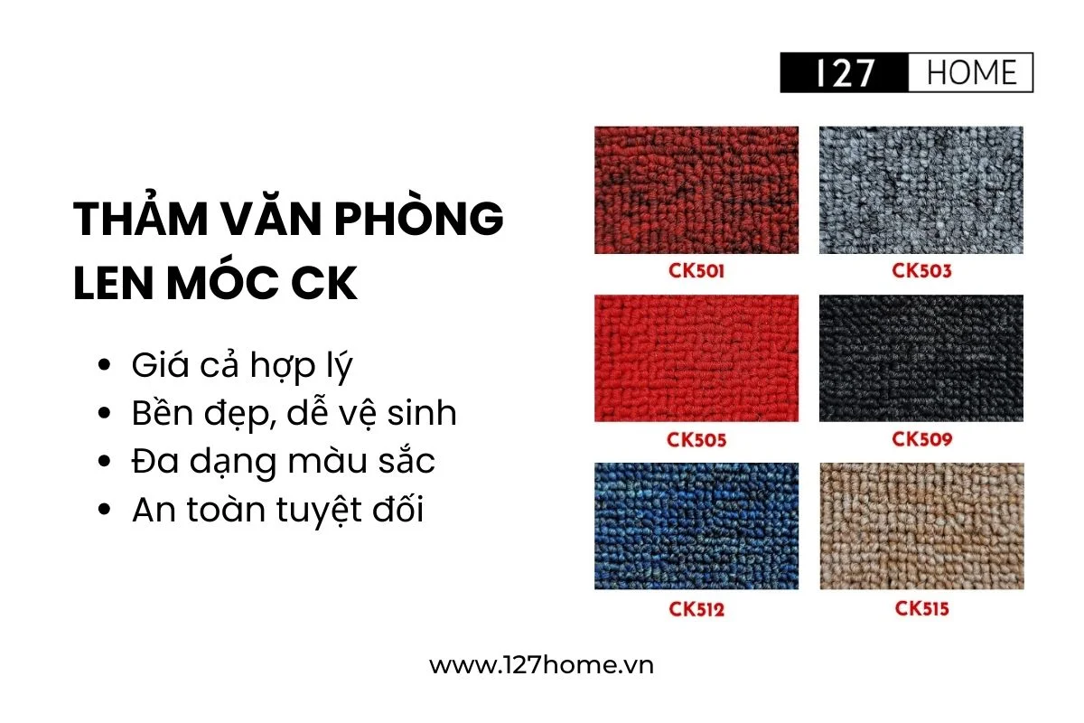 Thảm văn phòng len móc CK của 127 HOME