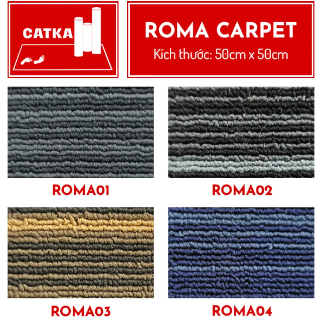 Thảm Văn Phòng Roma Đế Cao Su