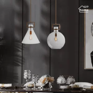 Đèn thả trần Baroca TT26 - thiết kế thả thủy tinh trang trí bàn ăn hiện đại