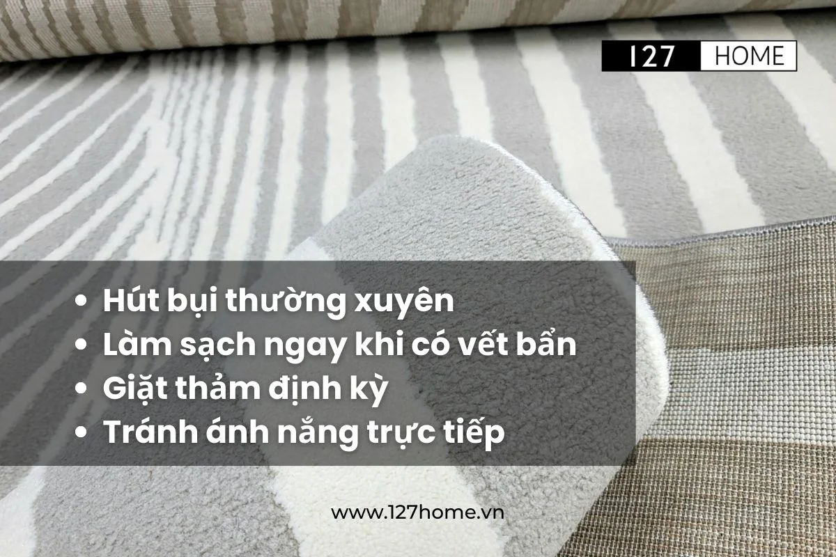 Bảo dưỡng và vệ sinh thảm phòng khách 