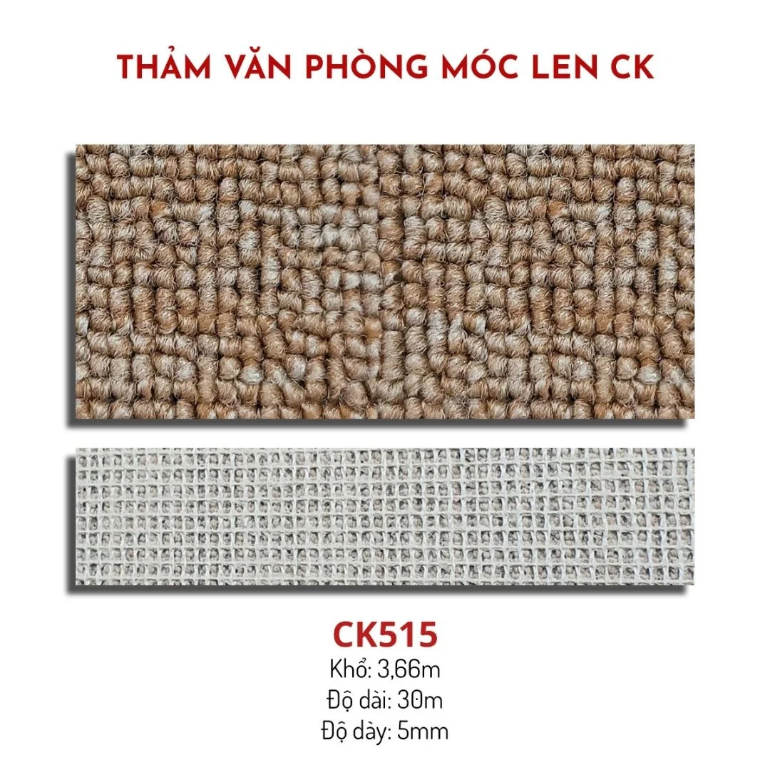 Thảm văn phòng len móc CK 515