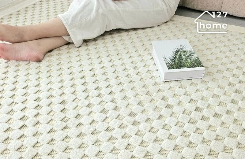 Thảm trải sàn dệt 3D Kanso nổi bật với hoạ tiết hình học độc đáo