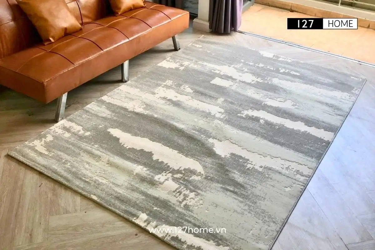 Thảm trải sàn phòng khách dệt 3D Sora hiện đại, đa dạng phong cách