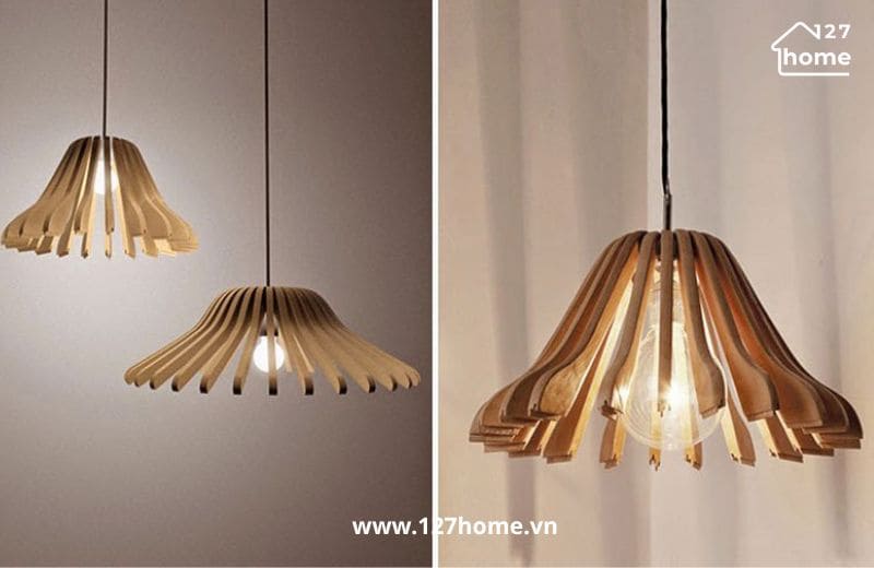 Đèn gỗ tự nhiên thích hợp cho người mệnh Mộc