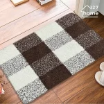 Thảm chùi chân hình học nâu 2