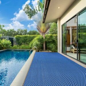 Thảm nhựa lưới dày xanh dương 1