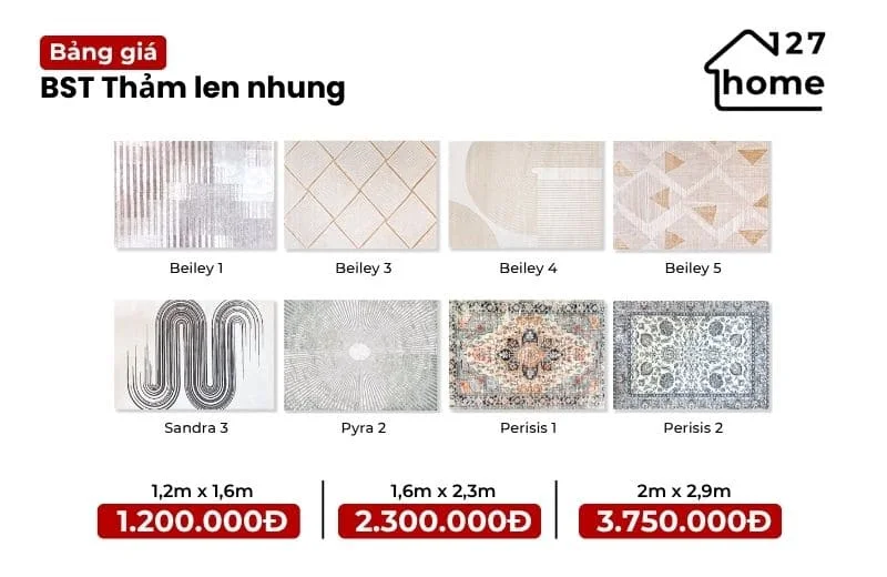 BST thảm lông mềm len nhung (Độc quyền 127 HOME)