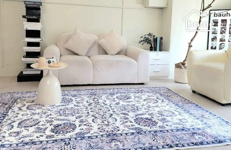 Thảm lót sàn phòng khách hoạ tiết ba tư cổ điển