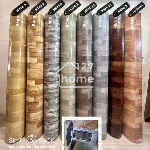 Thảm nhựa vân gỗ trải sàn đế xốp