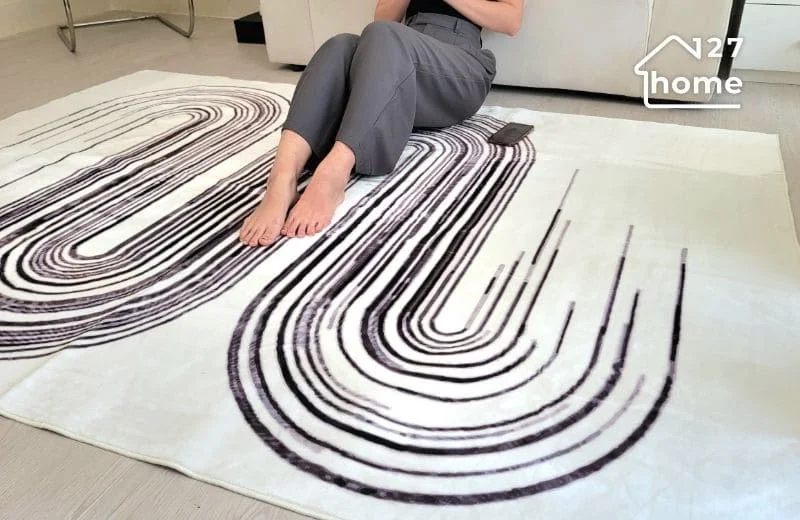 Thảm trải sàn phòng ngủ len nhung tại 127 HOME