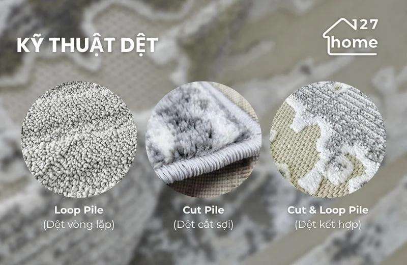 3 Kỹ thuật dệt thảm phổ biến hiện nay