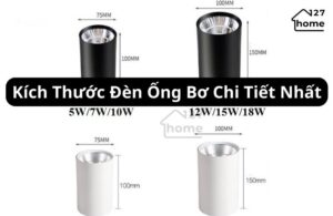 kích thước đèn ống bơ