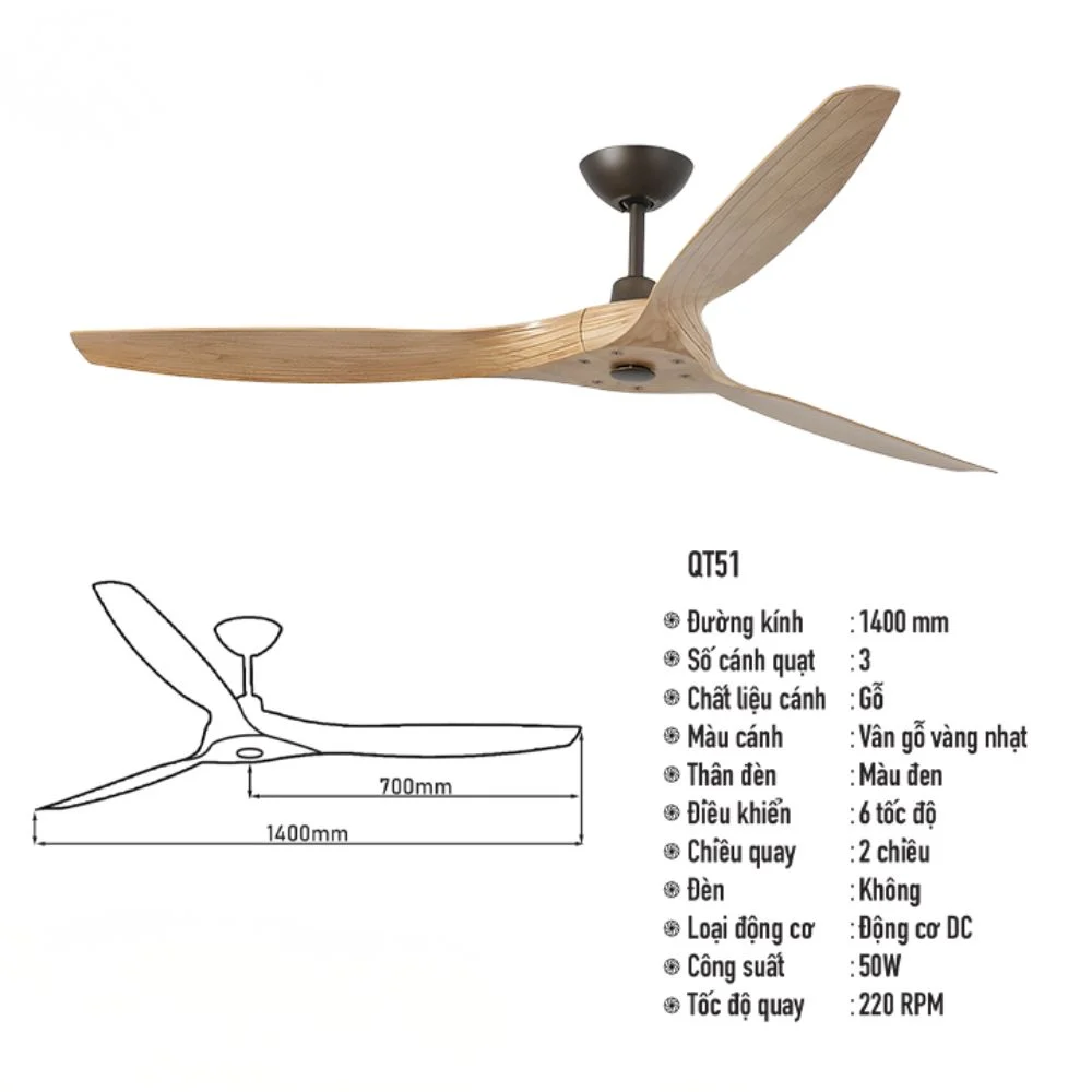 Quạt Trần Clever QT51