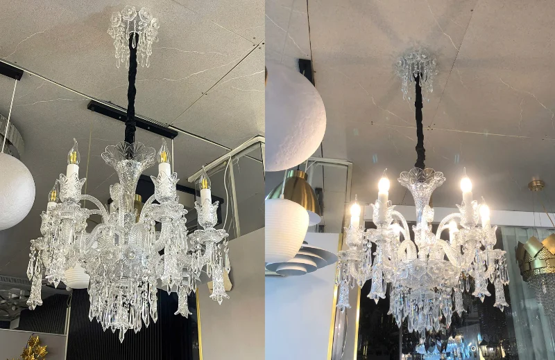 Ảnh thật Đèn Chùm Pha Lê DC8806T6