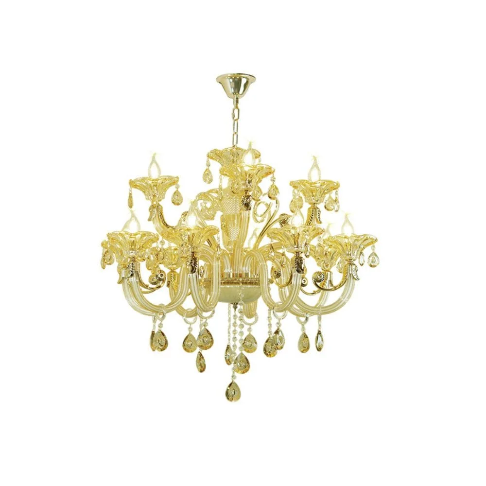 den-chum-nen-pha-le-DC9087T12 Đèn chùm nến pha lê DC9087