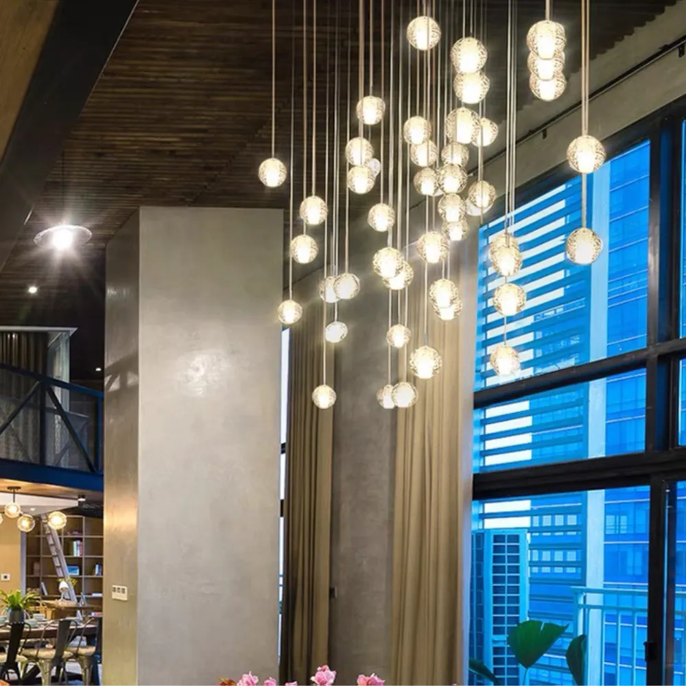 den-tha-hien-dai-thd02 (4) Đèn thả hiện đại THD02 - thiết kế thả quả cầu pha lê tuyết trang trí nội thất không gian sống thêm sang trọng