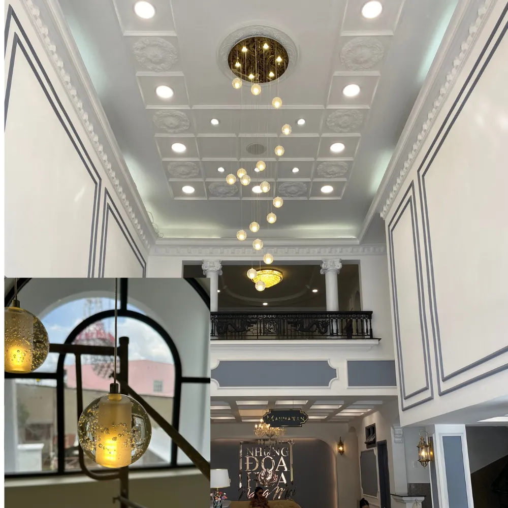 den-tha-hien-dai-thd02 (5) Đèn thả hiện đại THD02 - thiết kế thả quả cầu pha lê tuyết trang trí nội thất không gian sống thêm sang trọng