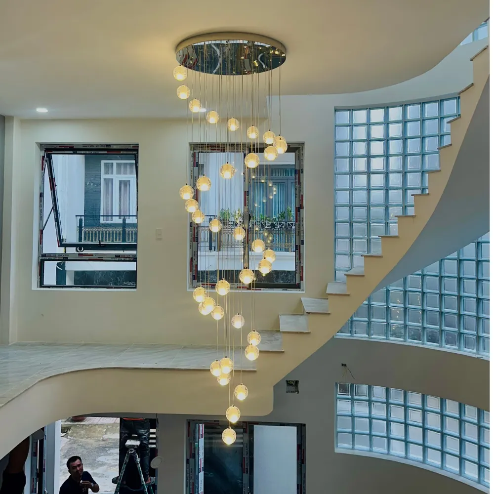 den-tha-hien-dai-thd02 (6) Đèn thả hiện đại THD02 - thiết kế thả quả cầu pha lê tuyết trang trí nội thất không gian sống thêm sang trọng